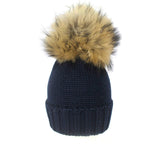 Queen Blue Wool Hat with Pom Pom