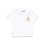 Moschino Kids T-shirt Bianca con Ricamo Toy per Neonati
