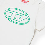 Diesel Kids T-shirt Bianca con Oval D per Neonati (dettaglio)