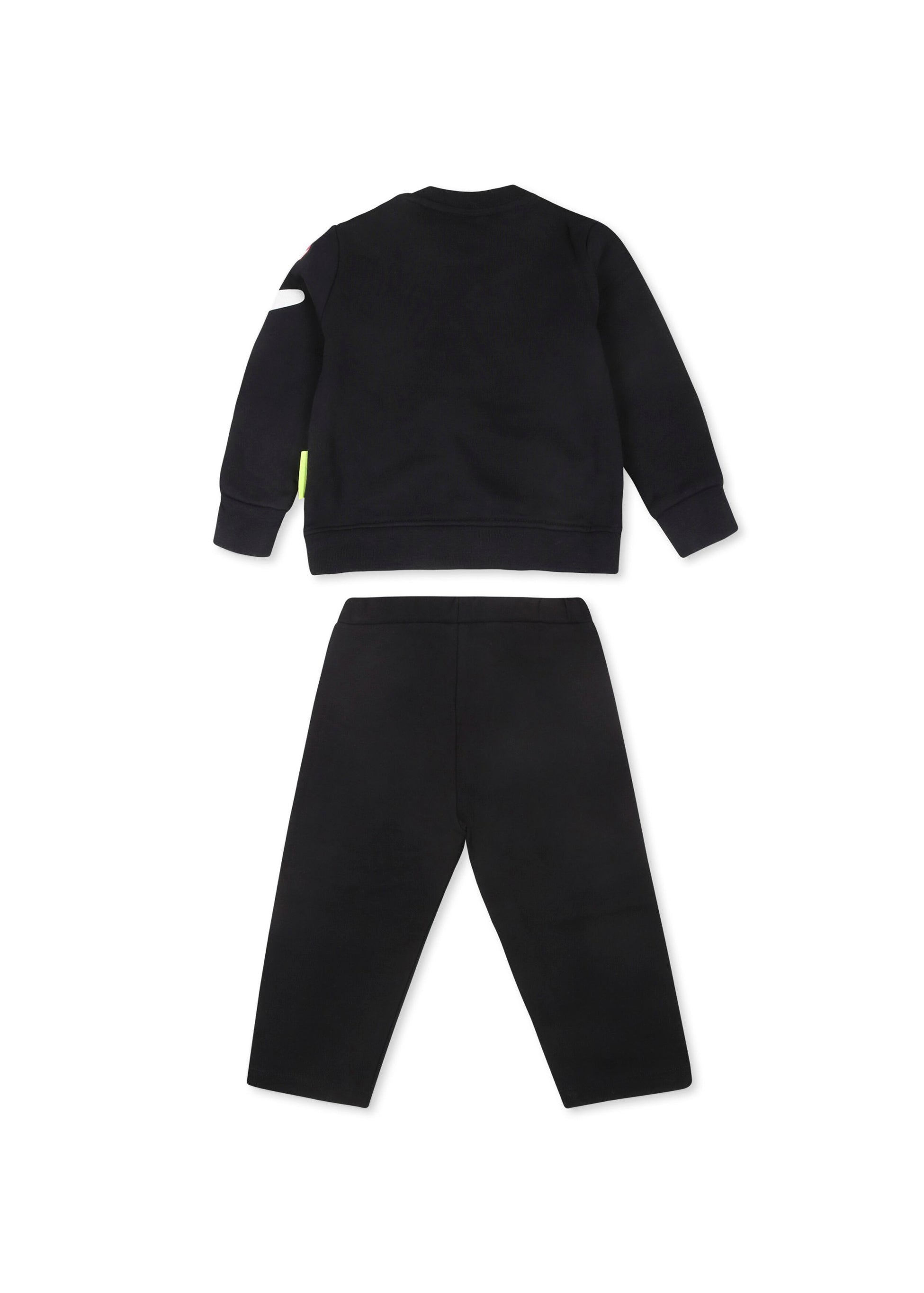 Barrow Kids Conmpleto Nero Felpa e Pantaloni con Stampa Logo per Neonate (retro)