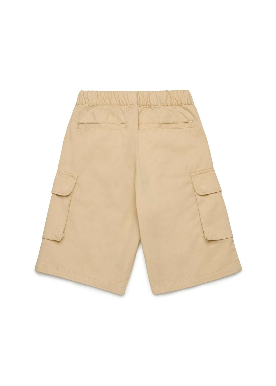 Diesel Kids Bermuda Beige con Tasche e Micro Oval D per Bambini