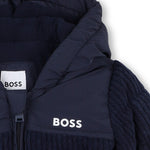 Boss Kids Giubbino Navy con Cappuccio per Neonati