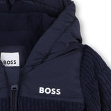 Boss Kids Giubbino Navy con Cappuccio per Neonati
