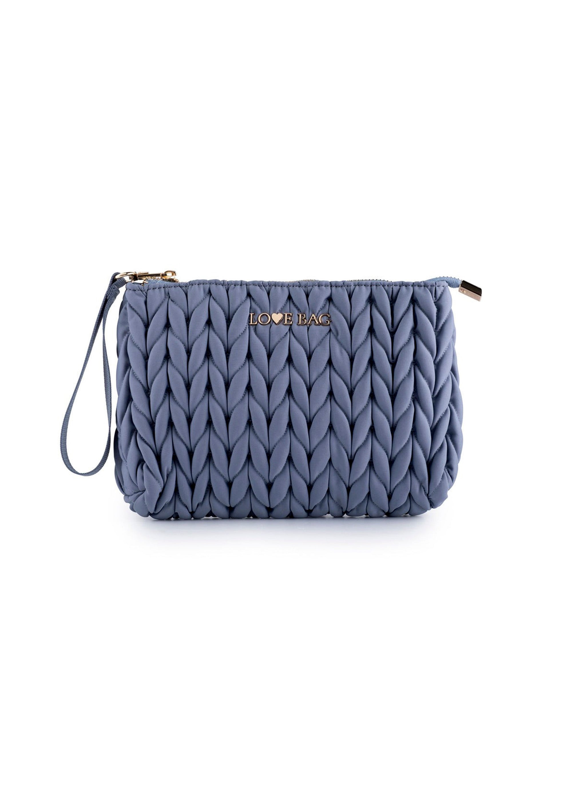 Love Bag Pochette Cielo Intrecciata