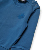 Dsquared2 Kids Felpa Girocollo Lavagna con Logo Sport per Neonati