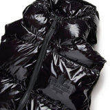 Dsquared2 Kids Giubbino Smanicato Puffer Nero con Maple Leaf per Bambini