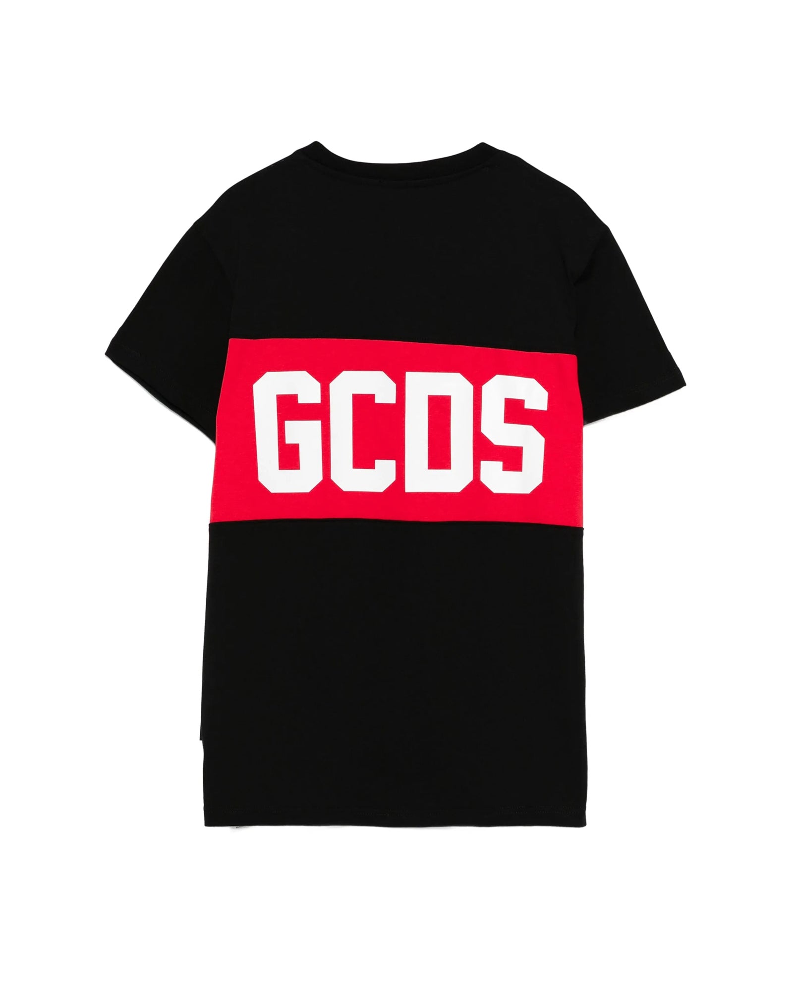 GCDS Kids T-shirt Nera con Banda Logo