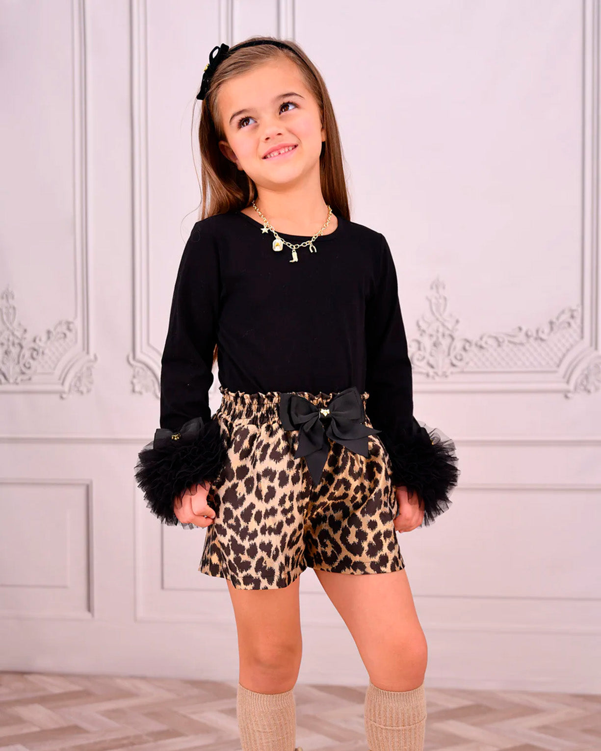 Angel's Face Shorts Leopardato per Bambine