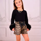 Angel's Face Shorts Leopardato per Bambine
