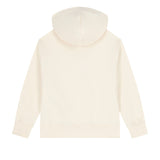 MSGM Kids Felpa con Cappuccio Crema con Logo per Bambini