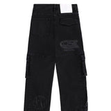 Barrow Kids Denim Jeans Nero Logo Barrow a Laser per Bambini