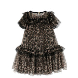 Angel's Face Kids Abito Leopardato Nero per Bambine