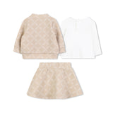 Michael Kors Kids Set Completo Beige per Neonate