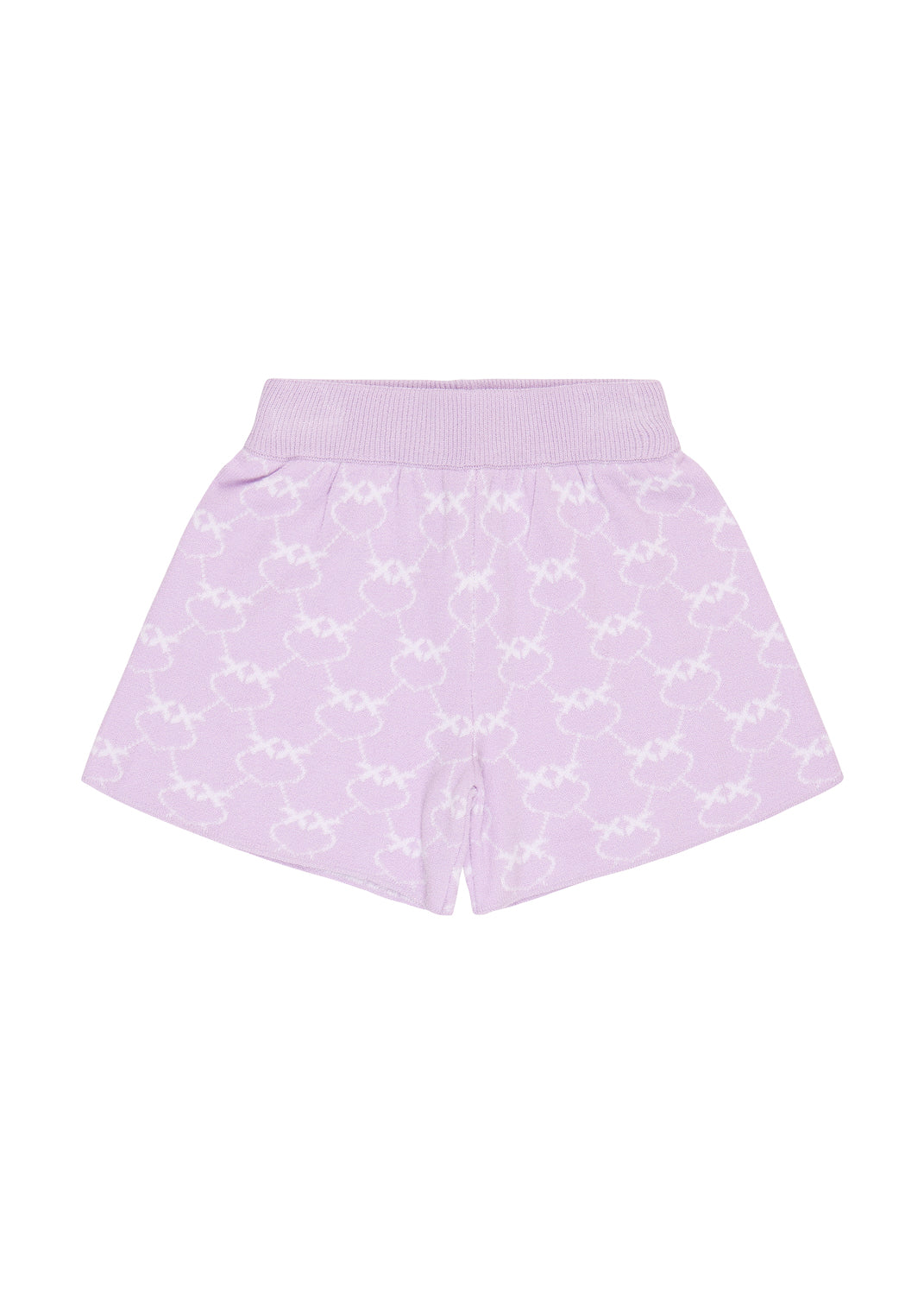 Pinko Kids Short con Logo All-over Lilla