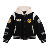 Barrow Kids Giubbino Invernale Sportivo Nero Unisex con Cappuccio per BAmbini