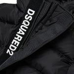 Dsquared2 Kids piumino Nero con Cappuccio e Logo Interno per Bambini