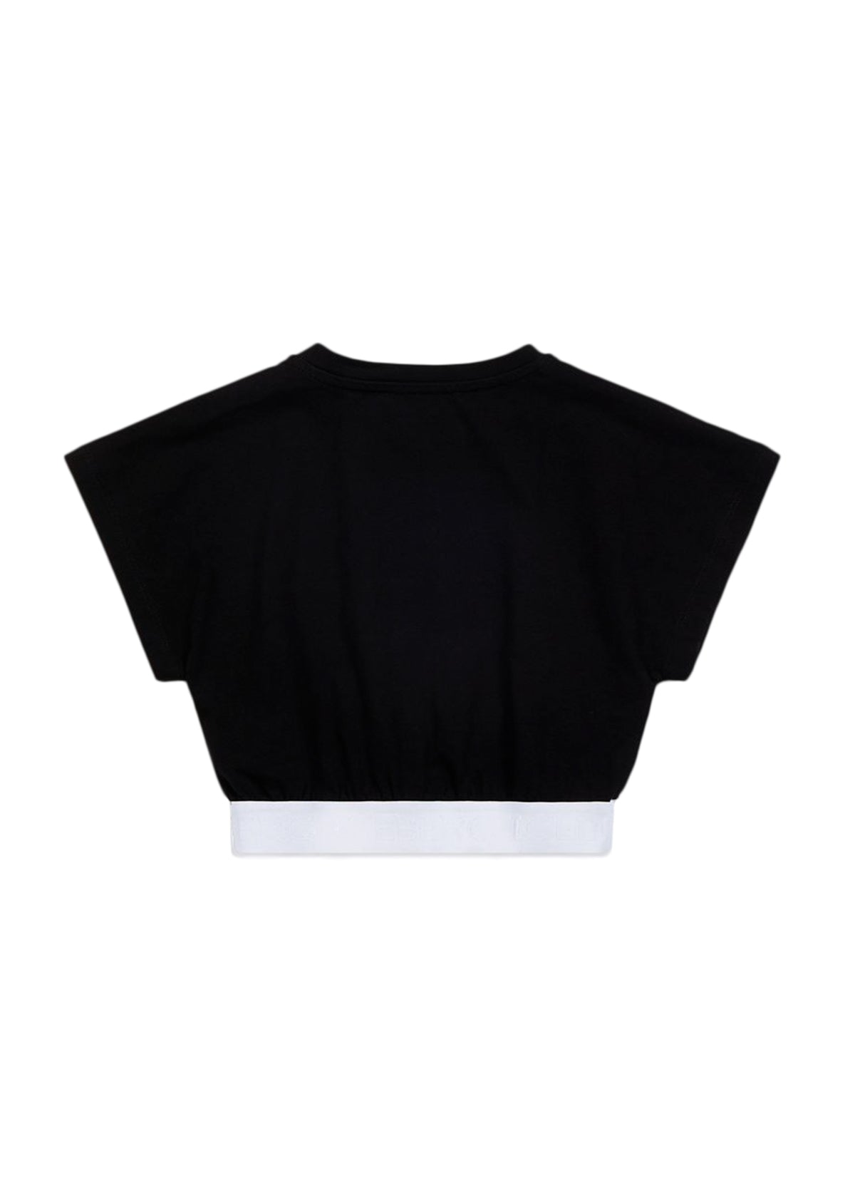 Iceberg Kids T-Shirt Nera Crop per bambine