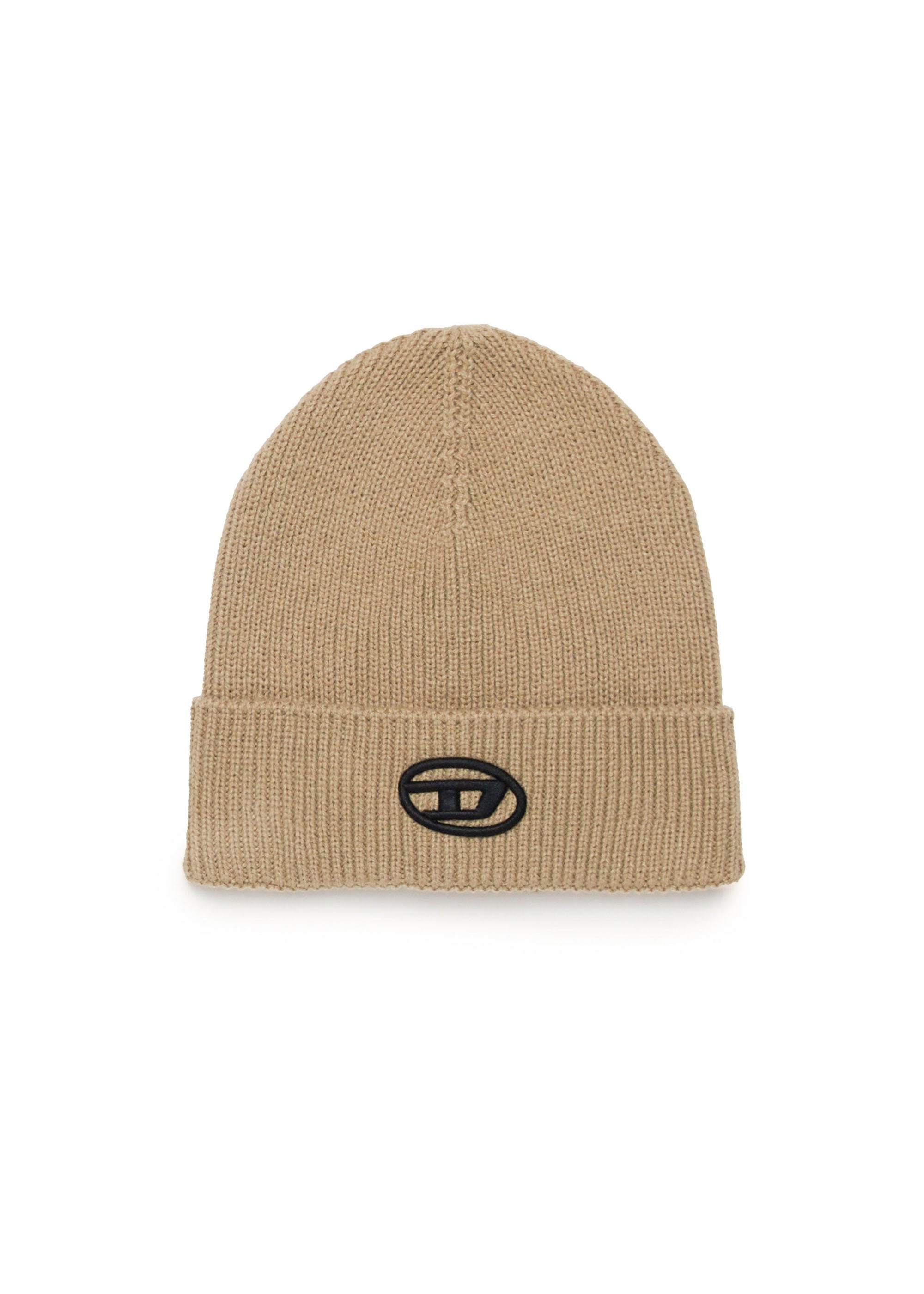 Diesel Kids Cappello Beanie Beige con Oval D