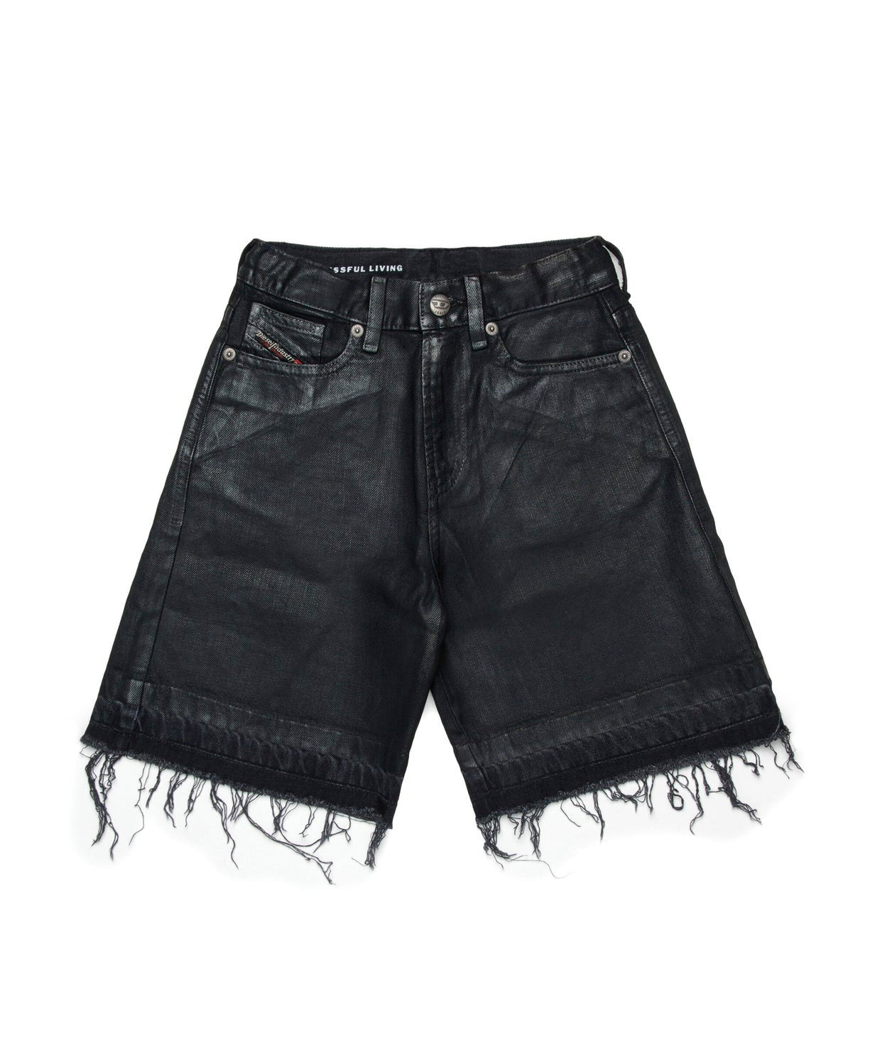 Diesel Kids Bermuda Neri Taglio Vivo per Bambini