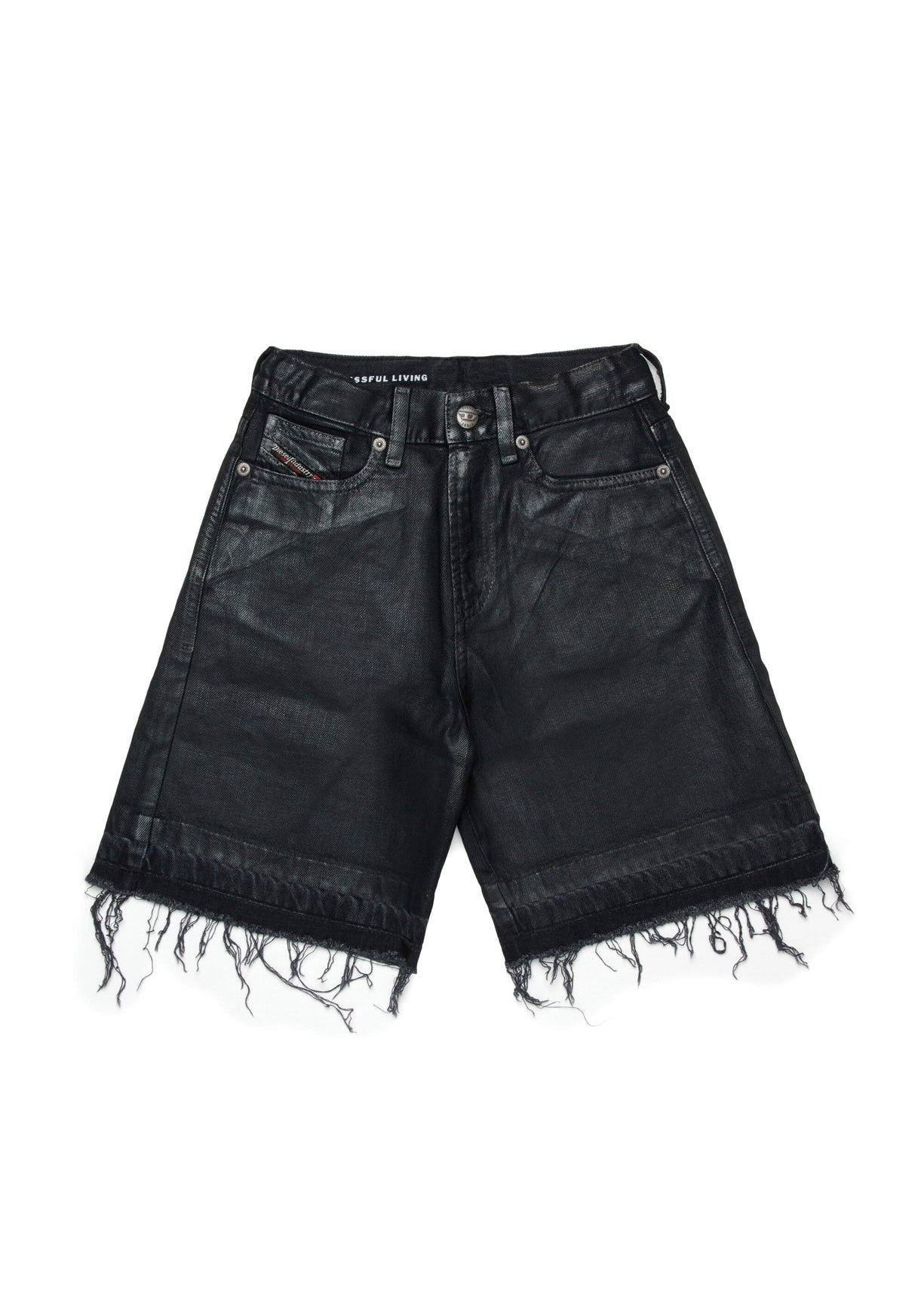 Diesel Kids Bermuda Neri Taglio Vivo per Bambini