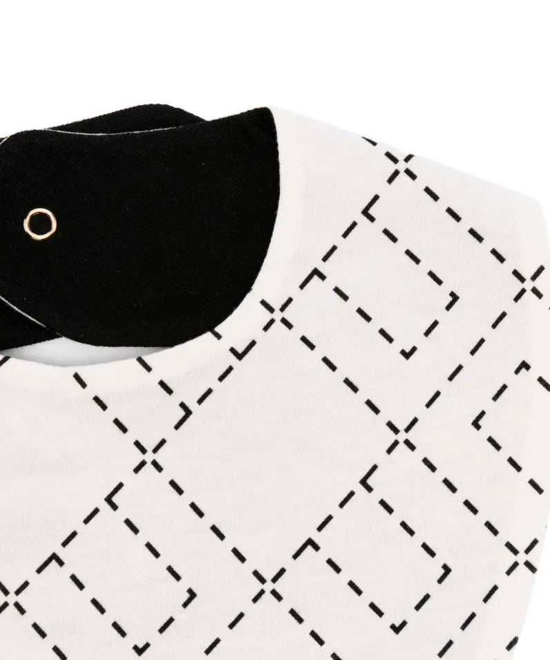 Elisabetta Franchi La Mia Bambina Bavetta con Ricamo EF per Neonate