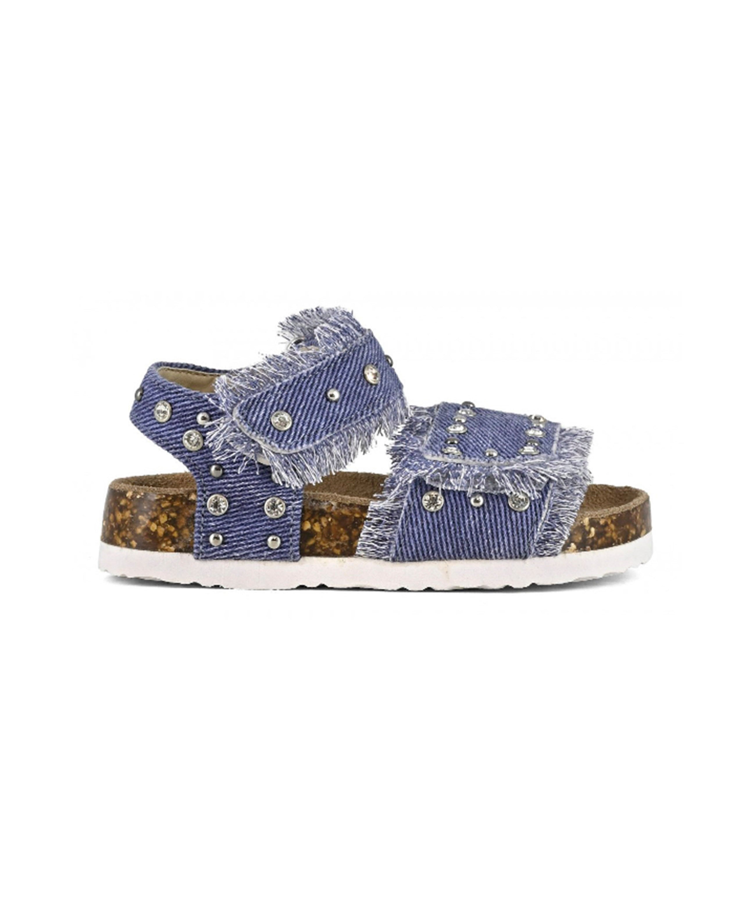 Colors of California Sandalo Denim con Strass per Neonate