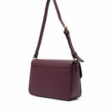 Msgm Kids Borsetta a Spalla Bordeaux con Stampa Logo Maxi MSGM a Contrasto per Bambine