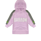 Barrow Kids Abito in Felpa con Cappuccio Rosa con Logo per Neonate
