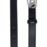 Diesel Kids Cintura Nera con Oval D con Strass per Bambine