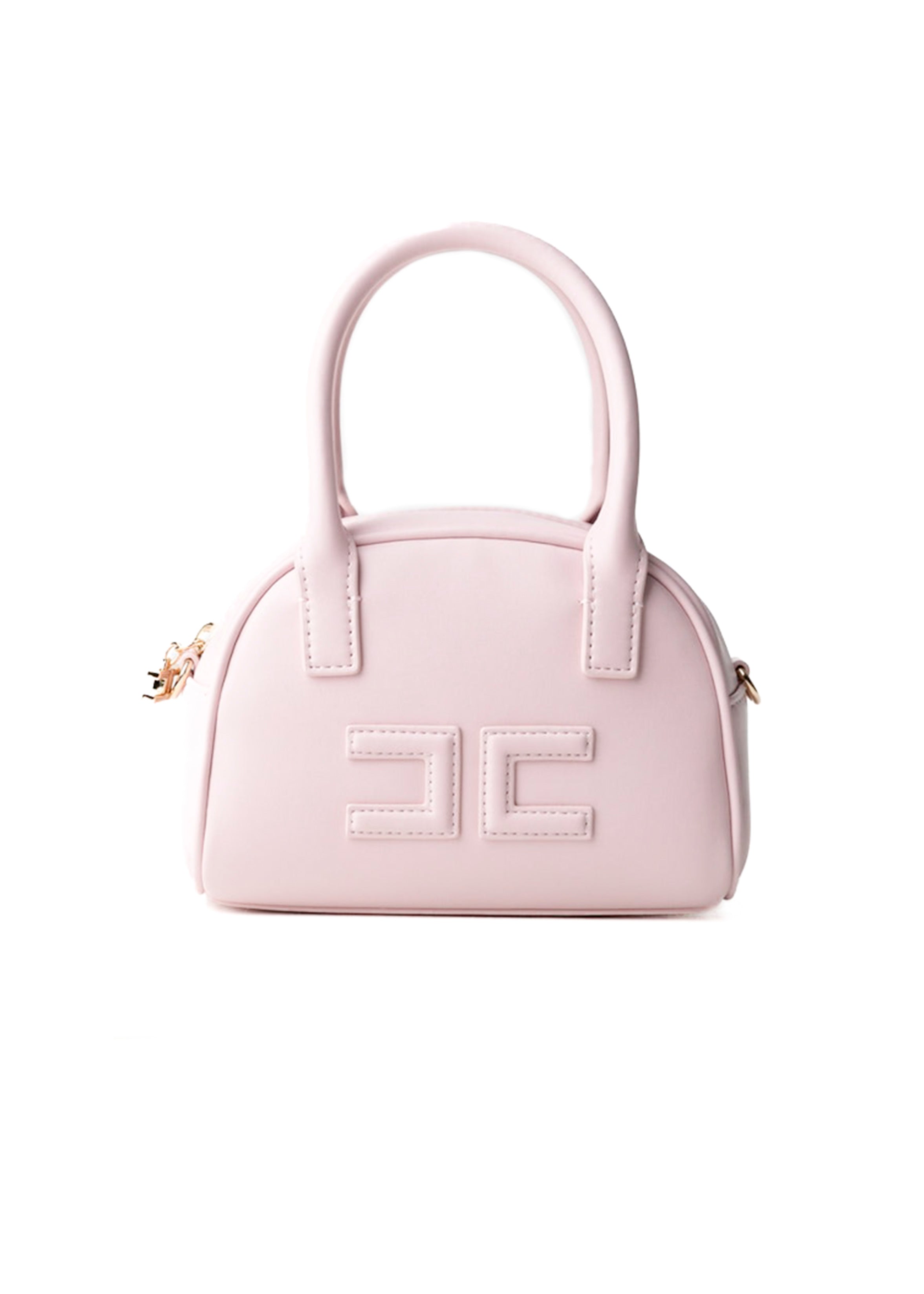 Elisabetta Franchi La Mia Bambina Borsa a Tracolla Rosa con Logo per Bambine