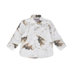 Cesare Paciotti Camicia Bianca Fantasia Burned per Neonati