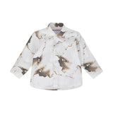 Cesare Paciotti Camicia Bianca Fantasia Burned per Neonati