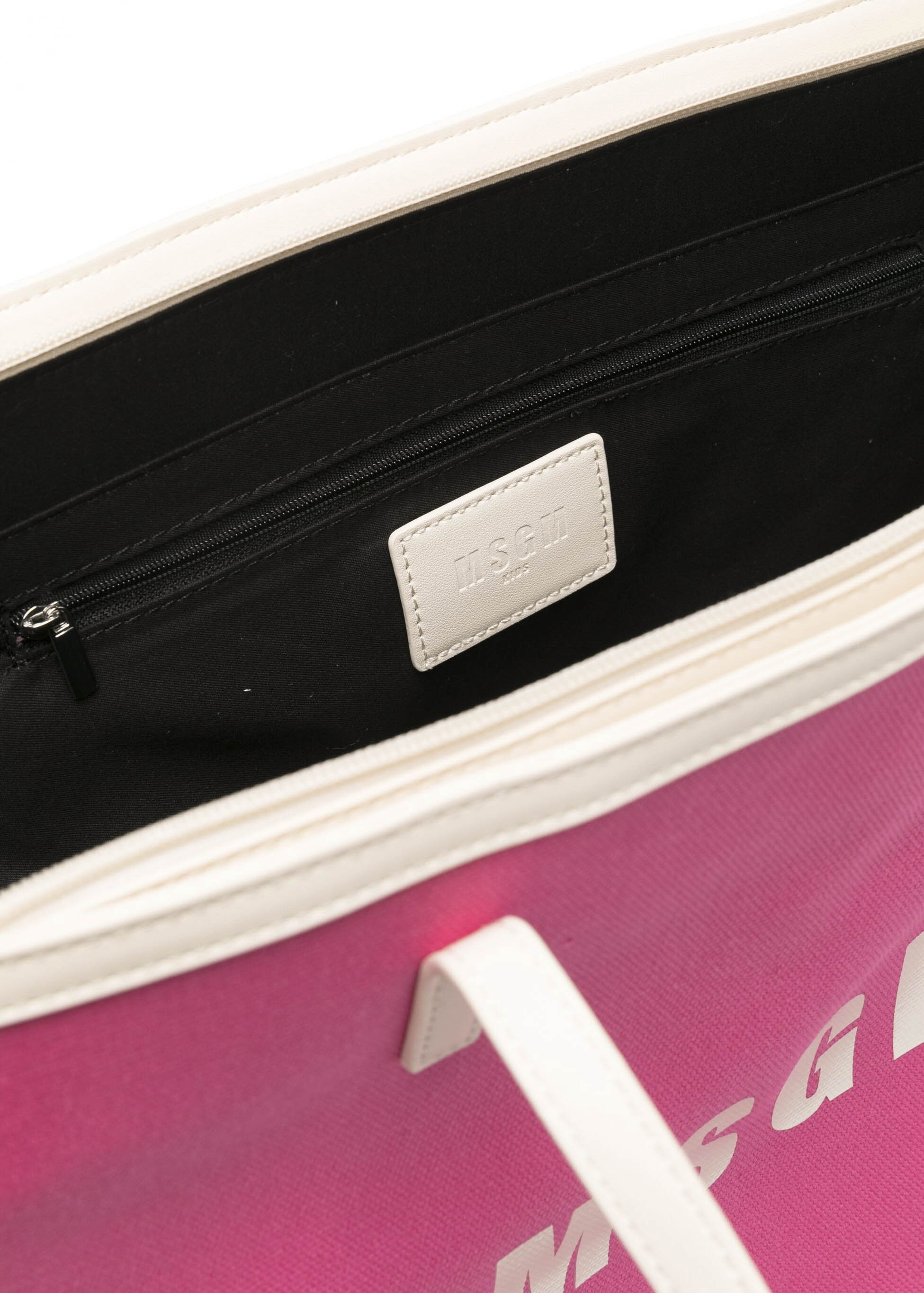 MSGM Kids Borsa Fucsia Tote Grande con Stampa Florence Kids (dettaglio)