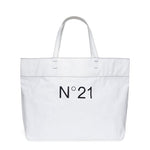 N°21 Kids Borsa Shopper con Logo Bianca