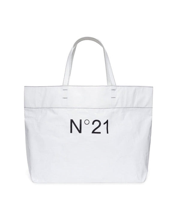 N°21 Kids Borsa Shopper con Logo Bianca