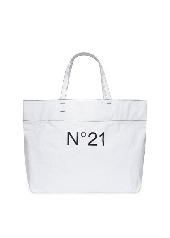N°21 Kids Borsa Shopper con Logo Bianca