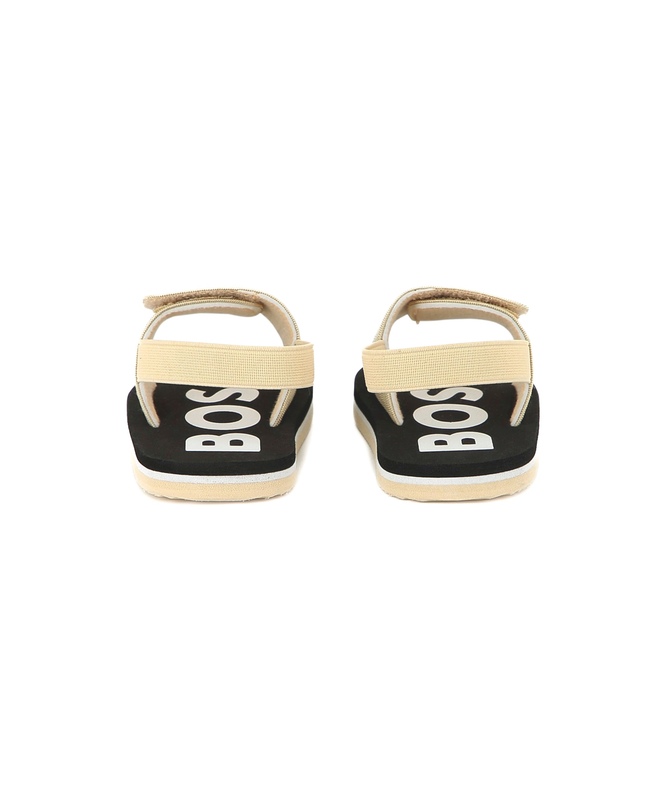 Boss Kids Sandali Beige Pull On con Logo per Neonati