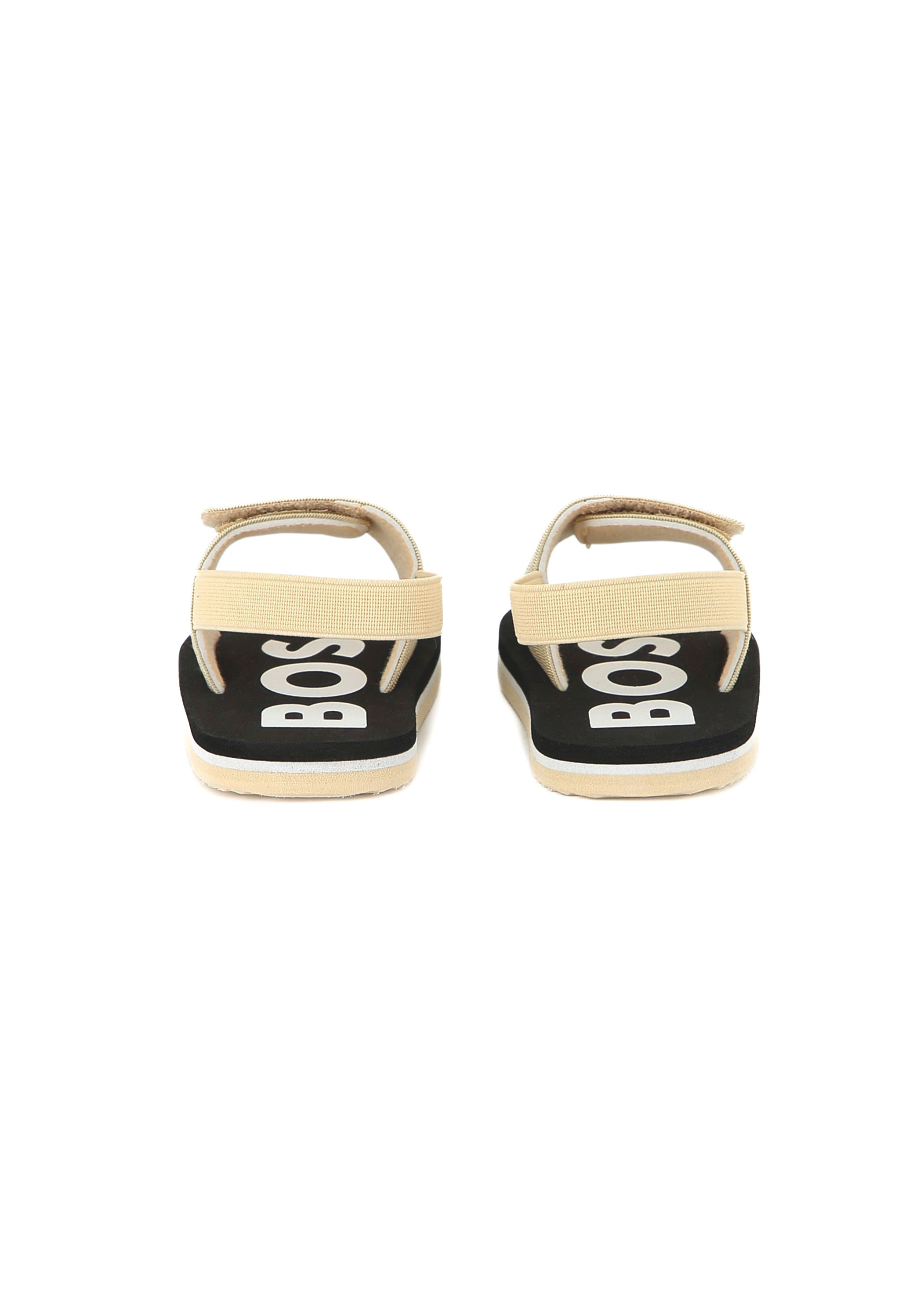 Boss Kids Sandali Beige Pull On con Logo per Neonati