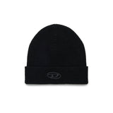 Diesel Kids Cappello Beanie Nero con Oval D