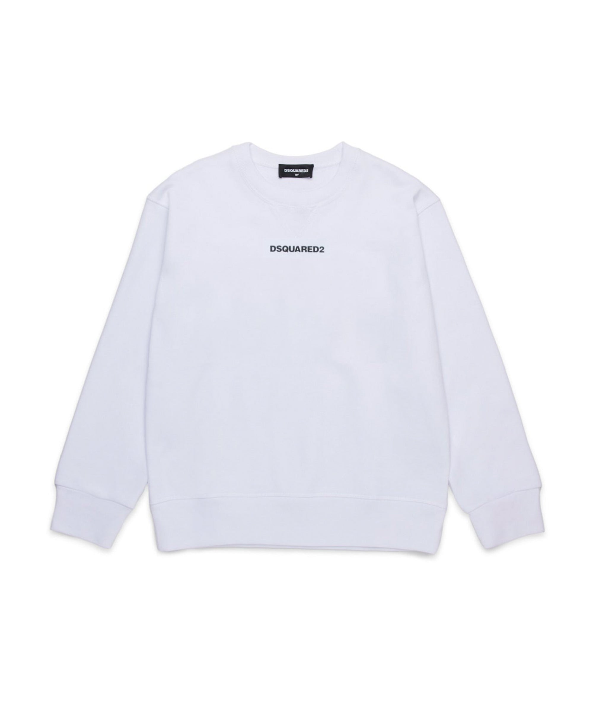 Dsquared2 Kids Felpa Girocollo Bianca con Stampa per Bambini