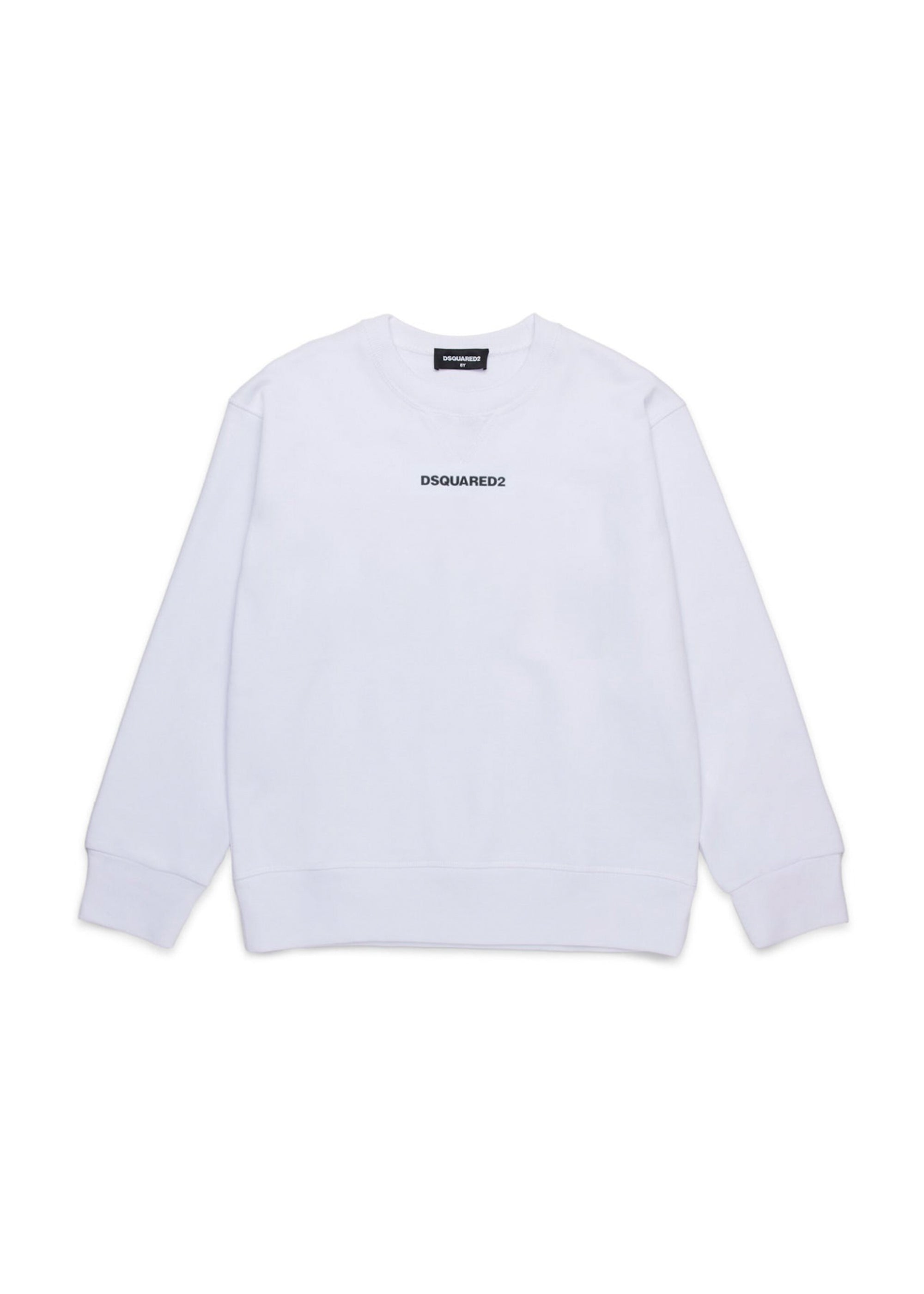 Dsquared2 Kids Felpa Girocollo Bianca con Stampa per Bambini