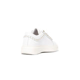 Twinset Kids White Shoes with Oval T Plaque for Girls