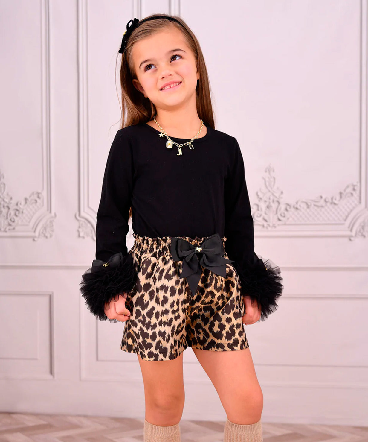 Angel's Face Kids Maglia Maniche Lunghe Nera per Bambine