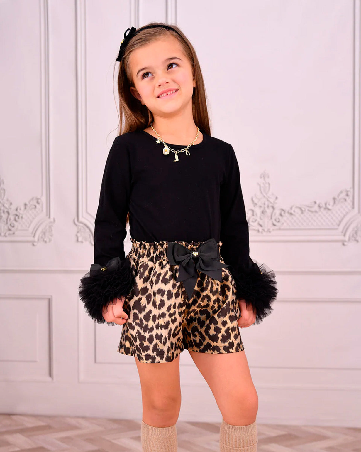 Angel's Face Kids Maglia Maniche Lunghe Nera per Bambine