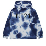 N°21 Kids Felpa con Cappuccio Tie Dye per Bambini