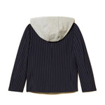 Twinset Kids Giacca a Righe con Capuccio per Bambine