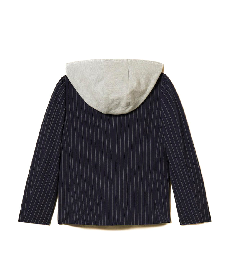 Twinset Kids Giacca a Righe con Capuccio per Bambine