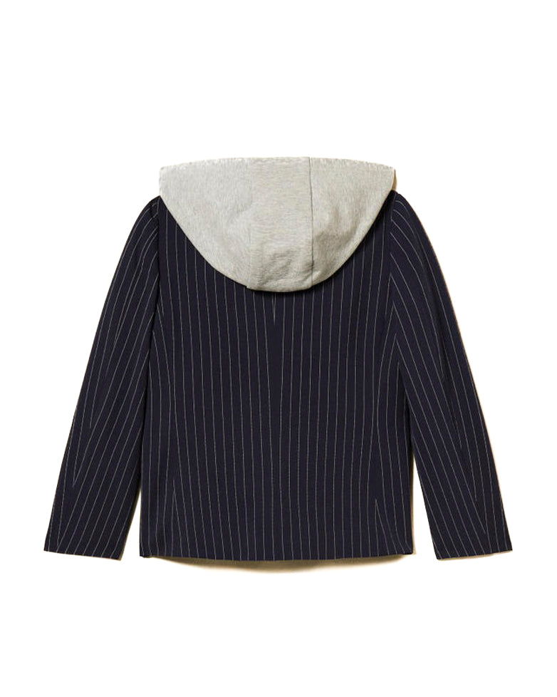 Twinset Kids Giacca a Righe con Capuccio per Bambine
