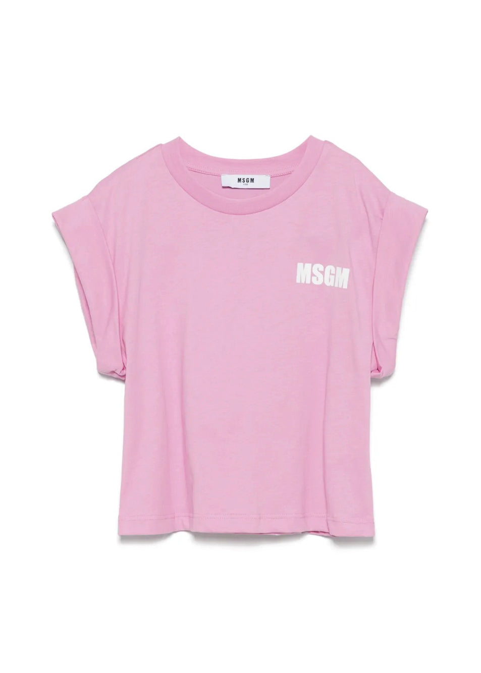 MSGM Kids T-shirt Rosa con Stampa per Bambine fronte