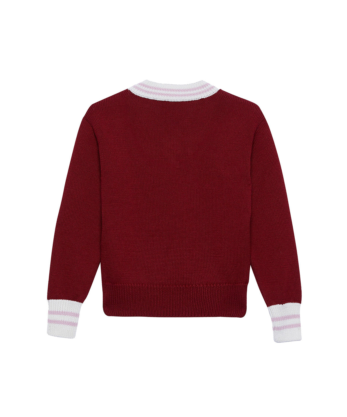 Gcds Kids Maglione Bordaux con Ricamo Logo per Bambine